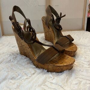 Brown Wedge Sandals